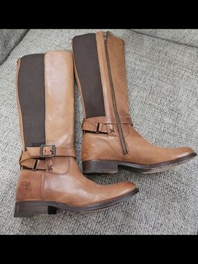 FRYE Melissa Gore brown leather boots  size  6.5